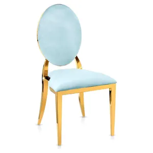 Стул «Вашингтон» золотой, небесные подушки из бархата