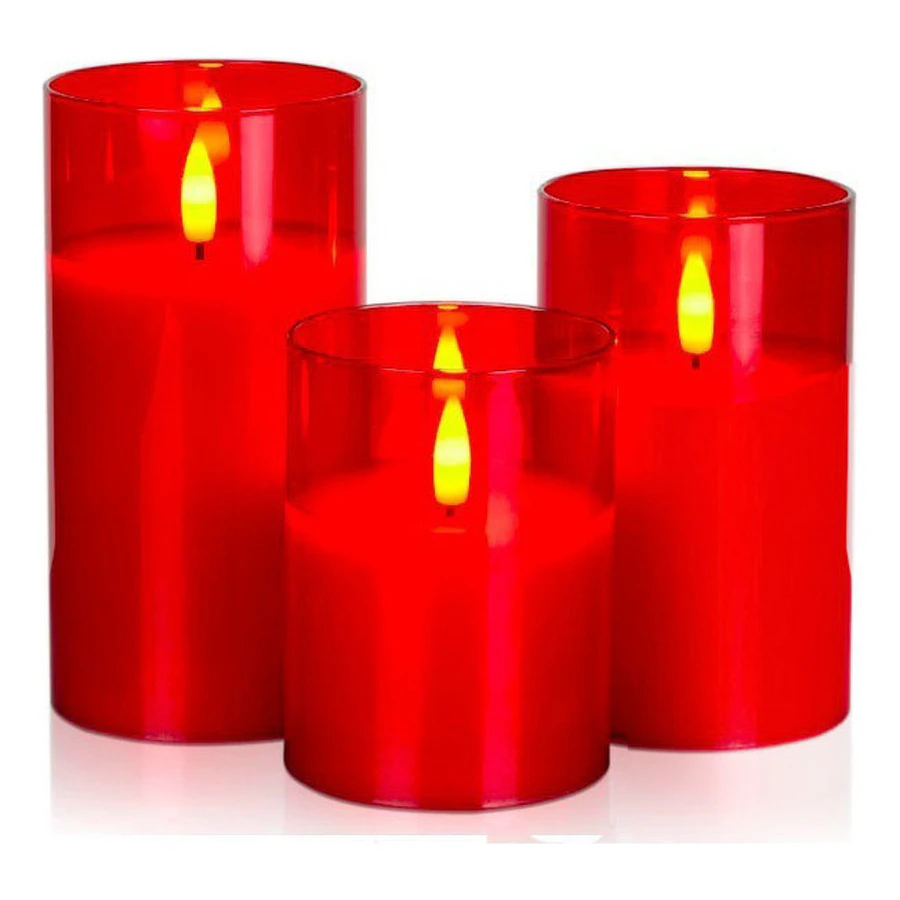 Набор Led свечей красного цвета - Фото миниатюра 1