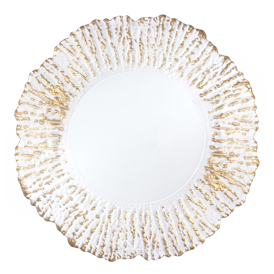 Подстановочная тарелка «Коралл» золотая, прозрачная - Фото миниатюра 1