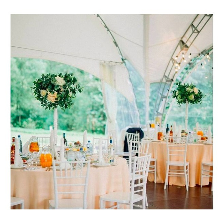 Скатерть прямоугольная габардин персиковая - Фото миниатюра 2