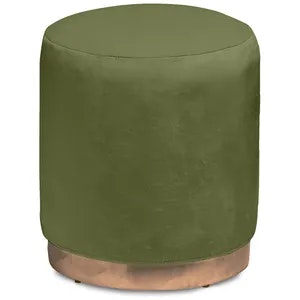 Пуф «Круг» золотой, мшистый бархат