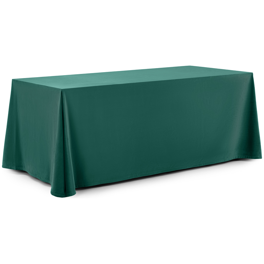 Скатерть прямоугольная бархатная изумрудная - Фото миниатюра 1
