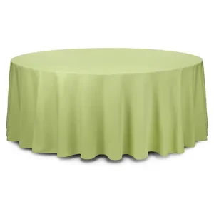Скатерть круглая габардин салатовая