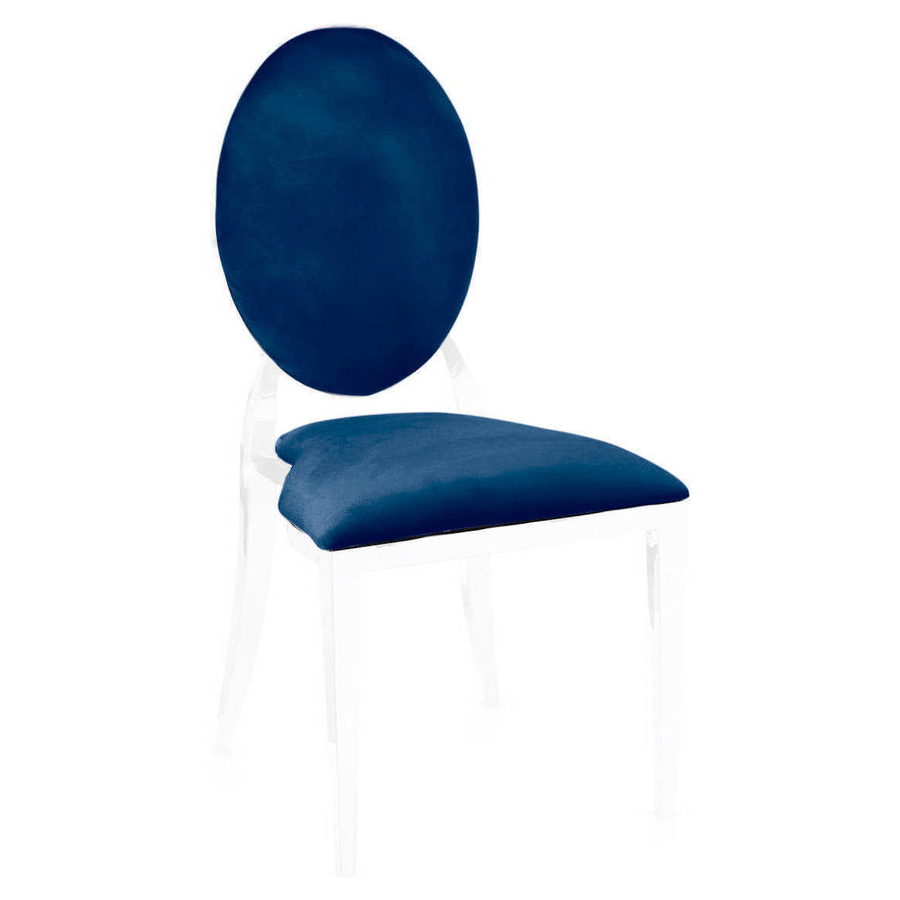 Чехол 2 шт. к стулу Вашингтон, темно-синий бархат - Фото миниатюра 1