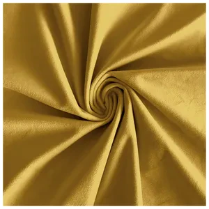 Скатерть круглая бархатная горчичная - Фото 2