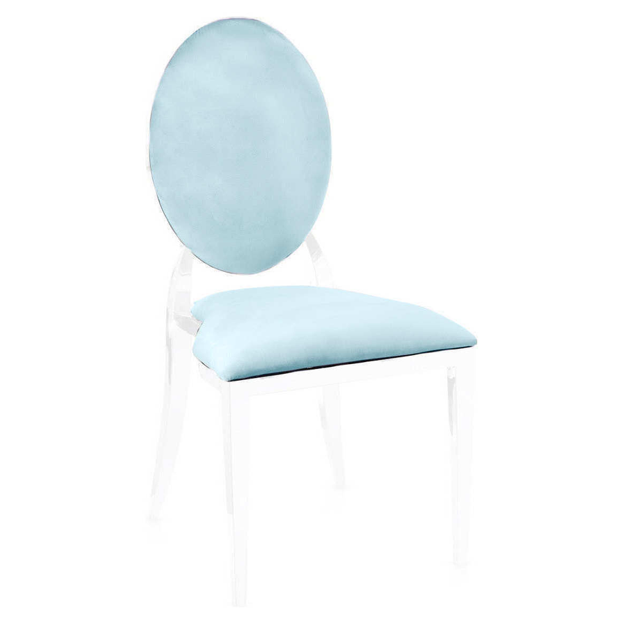 Чехол 2 шт. к стулу Вашингтон, небесный бархат - Фото миниатюра 1