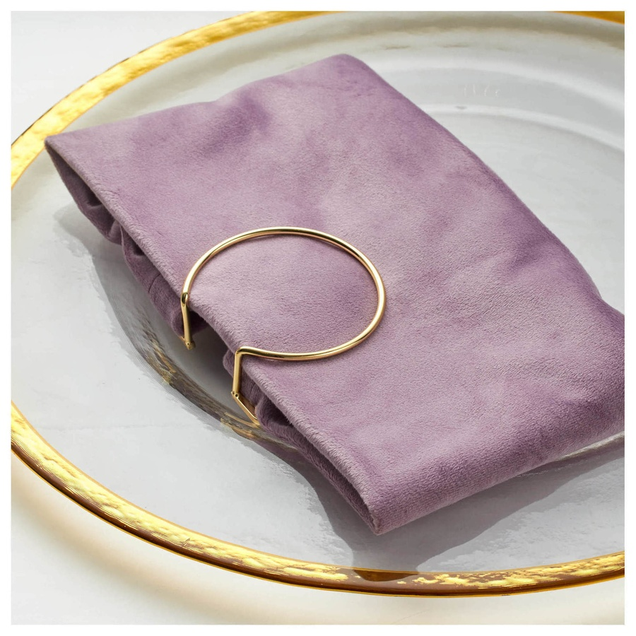 Салфетка бархатная пыльно-лавандовая - Фото миниатюра 2