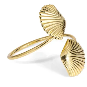 Кольцо для салфетки «Ла Мер» золотое - Фото 1