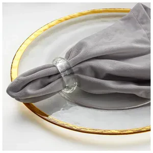 Салфетка бархатная светло-серая