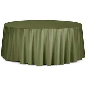 Скатерть круглая бархатная мшистая