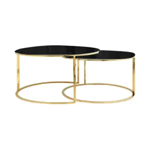 Набор журнальных столиков с черными столешницами