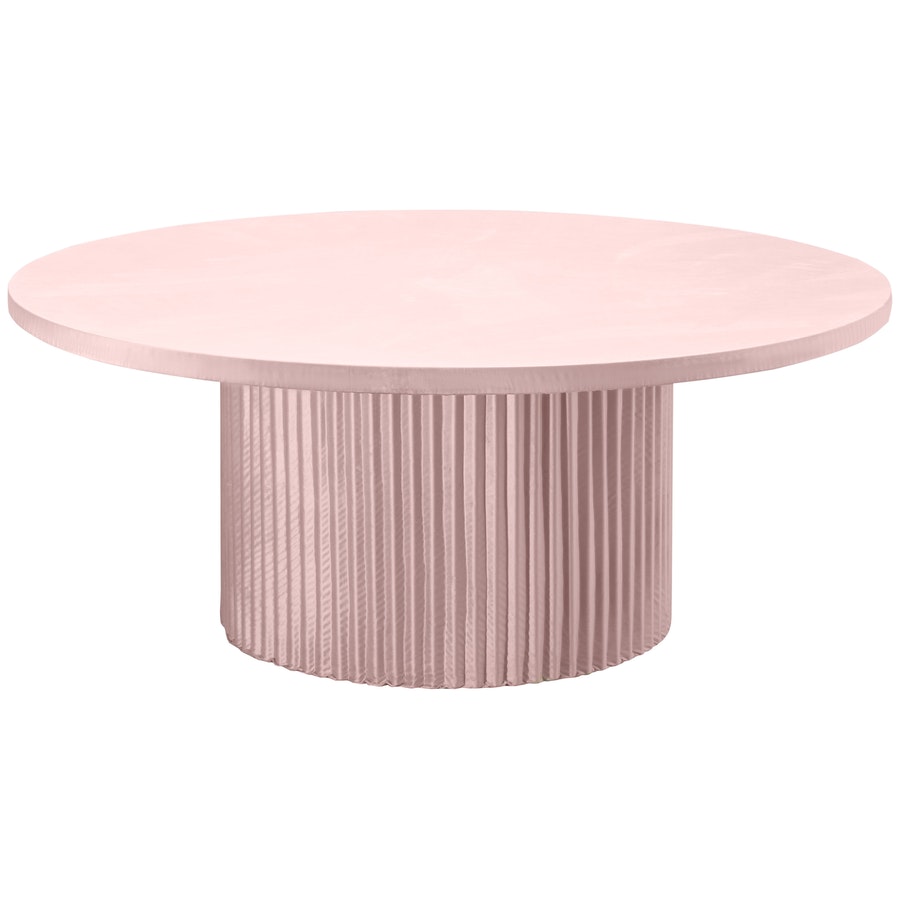 Стол «Арис» круглый, бархат пыльно-розовый - Фото миниатюра 1