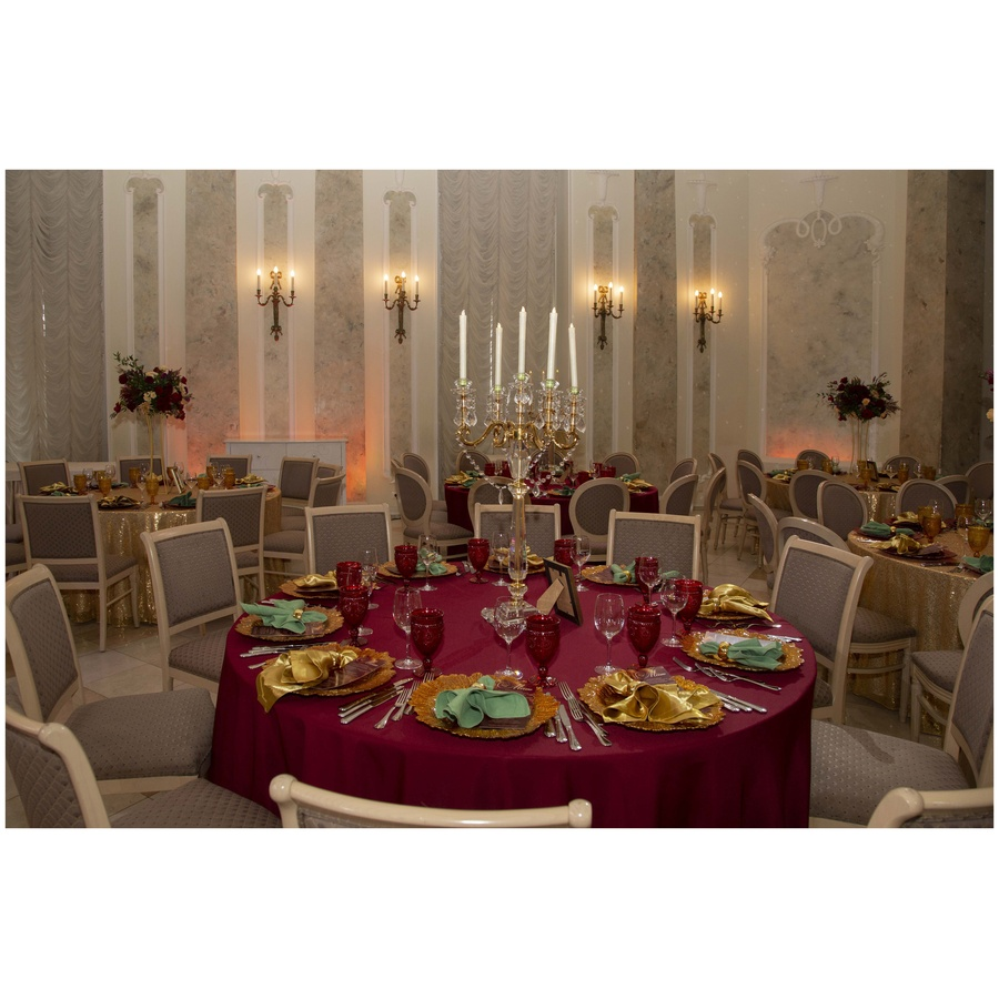 Скатерть круглая габардин винная - Фото миниатюра 2