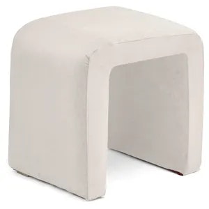 Пуф «П» молочный бархат