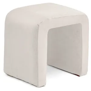 Пуф «П» молочный бархат