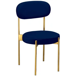 Стул «Тотем» золотой, синий бархат