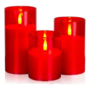 Набор Led свечей красного цвета - Фото 1