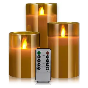 Набор Led свечей янтарного цвета