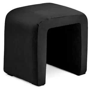 Пуф «П» черный бархат