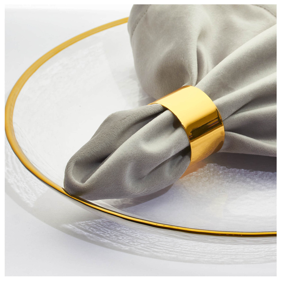 Кольцо для салфетки «Нобель» золотое - Фото миниатюра 2