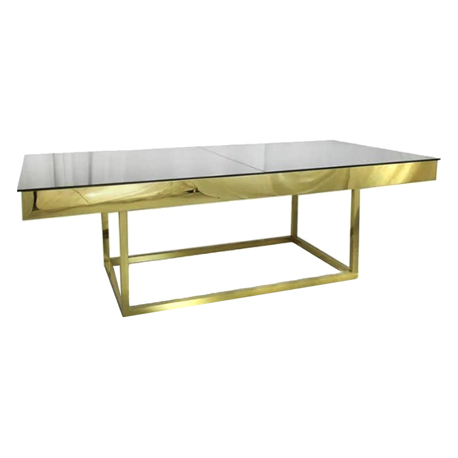 Стол прямоугольный с зеркальной столешницей - Фото миниатюра 1