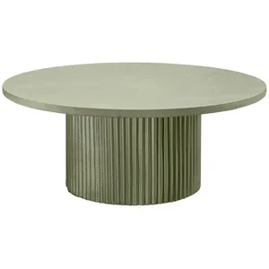 Стол «Арис» круглый, бархат пыльно-зеленый