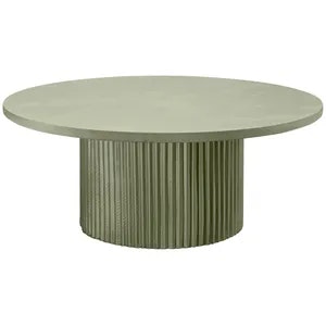 Стол «Арис» круглый, бархат пыльно-зеленый