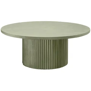 Стол «Арис» круглый, бархат пыльно-зеленый