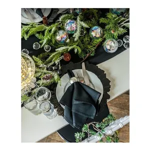 Салфетка габардин черная - Фото 2