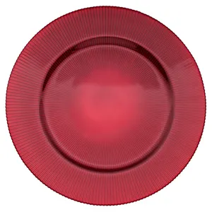 Подстановочная тарелка «Фере» красная