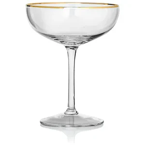 Блюдце для шампанского «Санко» с золотым кантом - Фото 1