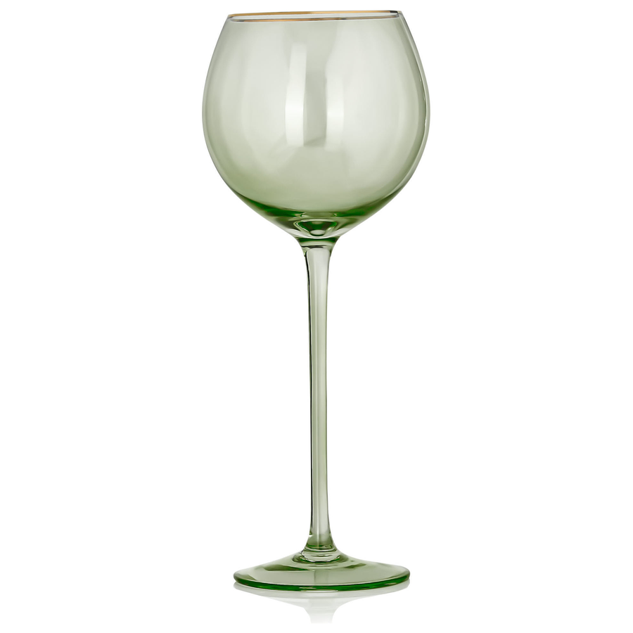 Бокал для красного вина «Санко» оливковый с золотым кантом - Фото основное 1