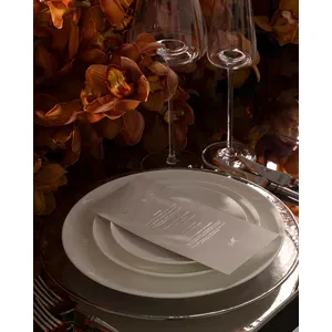 Подстановочная тарелка «Бари» прозрачная с серебряной каймой - Фото 2