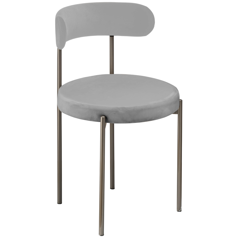 Стул «Лира» графитовый, серый бархат - Фото миниатюра 1