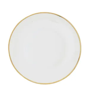 Обеденная тарелка «Виго» с золотым кантом