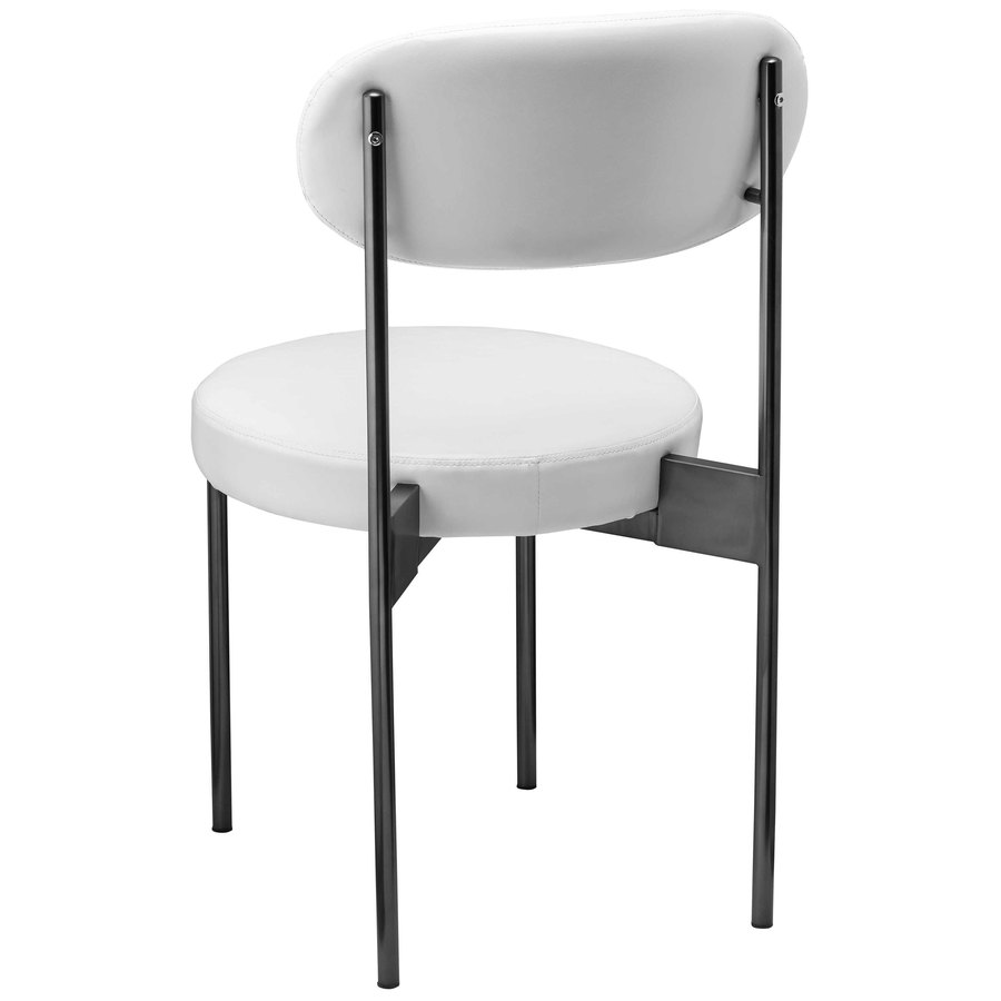 Стул «Тотем» черный с кожаной спинкой - Фото миниатюра 3