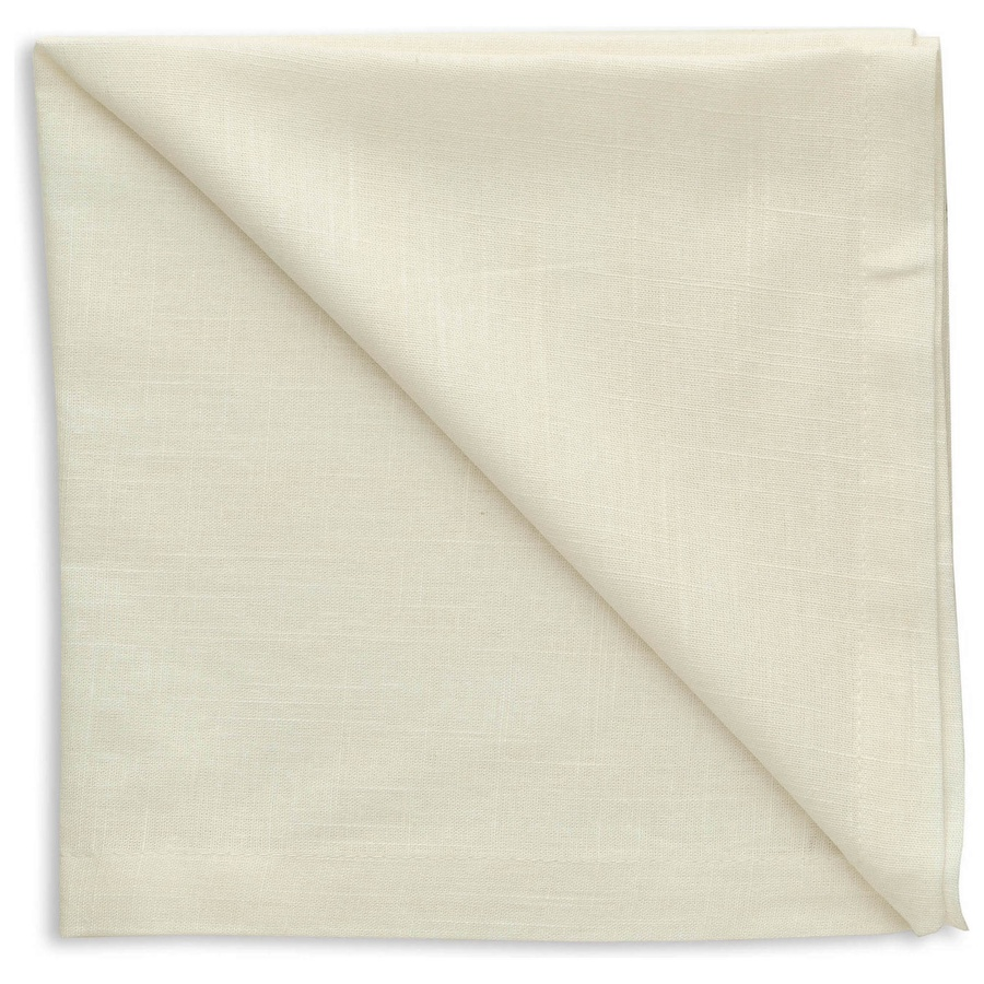 Салфетка льняная белая - Фото миниатюра 1