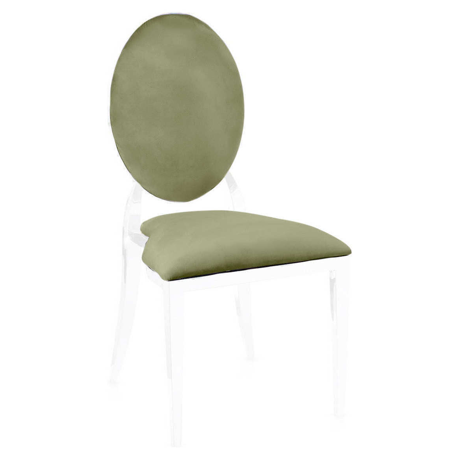 Чехол 2 шт. к стулу Вашингтон, пыльно-зеленый бархат - Фото миниатюра 1