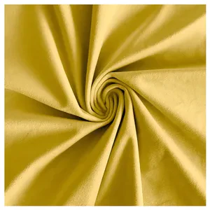 Скатерть круглая бархатная желтая - Фото 2