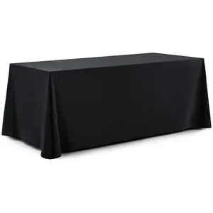 Скатерть прямоугольная бархатная черная - Фото 1