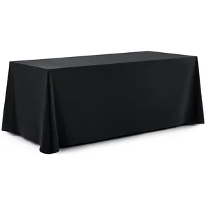 Скатерть прямоугольная бархатная черная