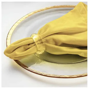 Салфетка бархатная желтая - Фото 3