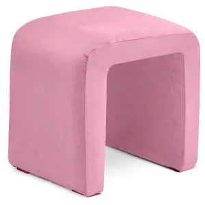 Пуф «П» бабл-розовый бархат