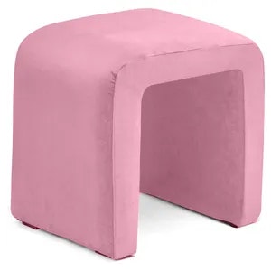 Пуф «П» бабл-розовый бархат
