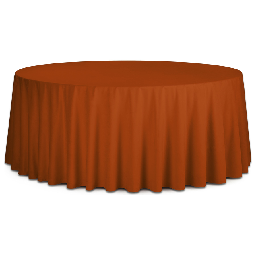 Скатерть круглая бархатная терракотовая - Фото основное 1