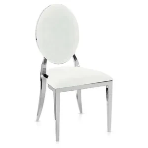 Стул «Вашингтон» серебряный, белые подушки из бархата - Фото 1