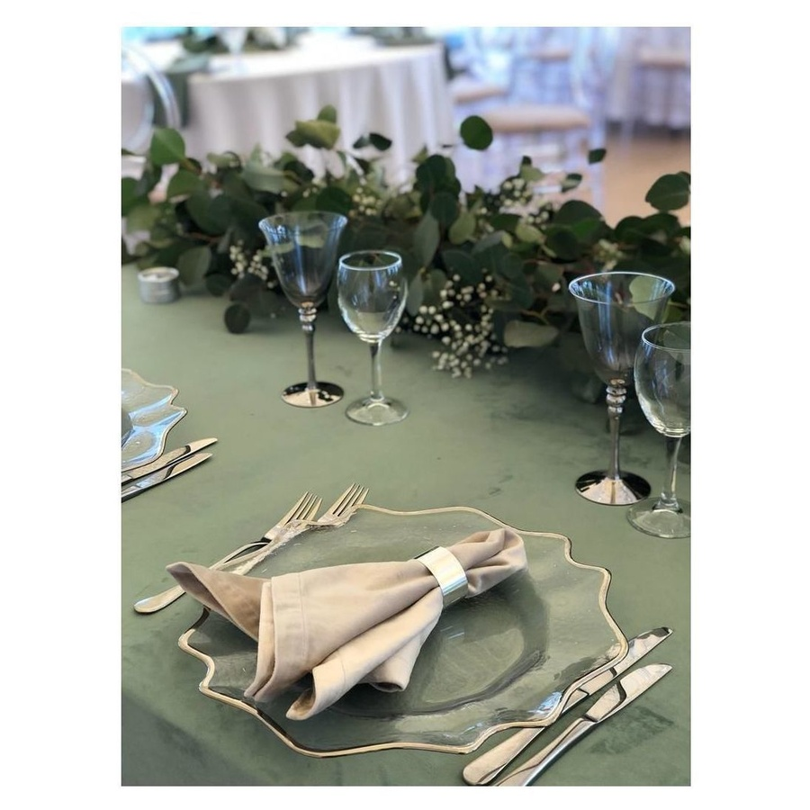 Салфетка бархатная светло-бежевая - Фото миниатюра 3