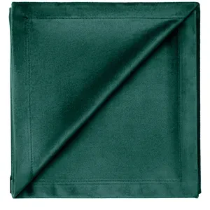 Салфетка бархатная изумрудная