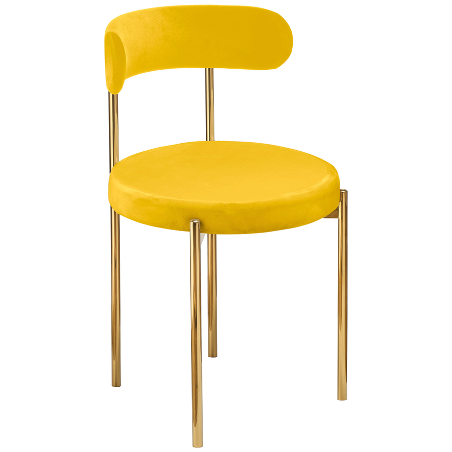 Стул «Лира» золотой, желтый бархат - Фото основное 1