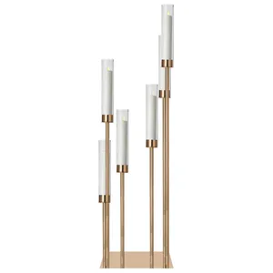 Канделябр «Тот» на 6 свечей золотой металлический - Фото 2